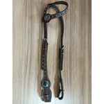 Cabeçada 01 Orelha de Couro Sport Equine 8537