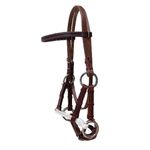 Cabeçada Side Pull de Couro Natural com Oléo Boost Horse 5307