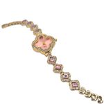 Pulseira Relógio Rosa Feminina Cravejado