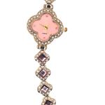 Pulseira Relógio Rosa Feminina Cravejado