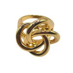 Anel Feminino Entrelace Dourado