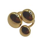 Anel Feminino Esferas Dourado