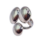 Anel Feminino Esferas Prata 