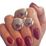 Anel Feminino Esferas Prata 