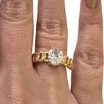 Anel Feminino Soberana Realeza zircônia Dourado