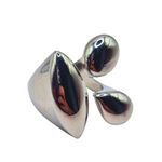 Anel Feminino Gotas Prata