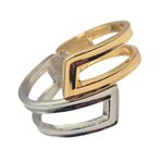 Bracelete Feminino Domínio Dourado e Prata