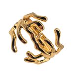 Bracelete Feminino Escultura Dourado