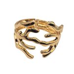 Bracelete Feminino Escultura Dourado