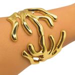 Bracelete Feminino Escultura Dourado