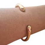 Bracelete Feminio Gota Aberta Dourado