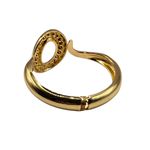 Bracelete Feminino Oval Vazado Dourado