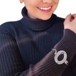 Bracelete Feminino Oval Vazado Prata