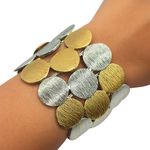 Bracelete Feminino Prosperidade Dourado e Prata