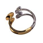 Bracelete Feminino Soberana Duo Moderna Prata e Dourado
