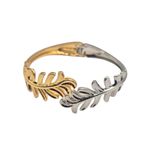 Bracelete Folhas Dourado Prata Feminino