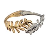 Bracelete Folhas Dourado Prata Feminino