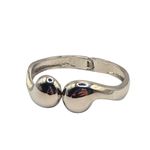 Bracelete Feminino Dupla Gota Prata Liso