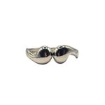 Bracelete Feminino Dupla Gota Prata Liso