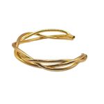 Bracelete Feminino Entrelaçado Dourado