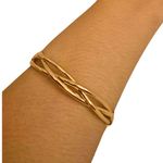 Bracelete Feminino Entrelaçado Dourado