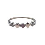 Bracelete Feminino Flor Dupla Lisa e Cravejada Prata 