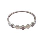 Bracelete Feminino Flor Dupla Lisa e Cravejada Prata 