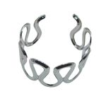 Bracelete Feminino Ondas Modernas Prata