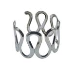 Bracelete Feminino Ondas Modernas Prata