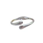 Bracelete Feminino Ponta Duo Fosco Prata