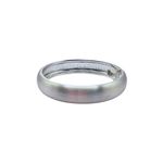 Bracelete Feminino Tubo Liso Fosco Prata