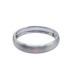 Bracelete Feminino Tubo Liso Fosco Prata