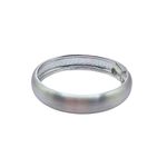 Bracelete Feminino Tubo Liso Fosco Prata