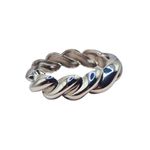 Bracelete Feminino Tubo Torcido Prata