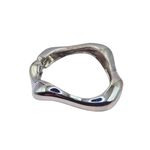 Bracelete Feminino Torcido Onda Prata