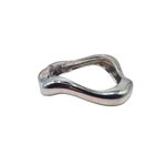 Bracelete Feminino Torcido Onda Prata
