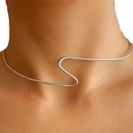 Choker Feminino Onda Slin Prata