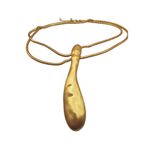 Colar Feminino Gota Orgânico Fosco Dourado