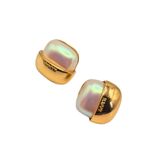 Brinco Feminino Cápsula Pérola Dourado