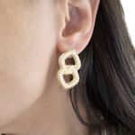 Brinco Feminino Conexão Dourado 