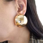 Brinco Feminino Esfera Dourado 