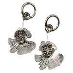 Brinco Feminino Flor de Lis Prata