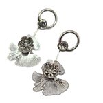 Brinco Feminino Flor de Lis Prata