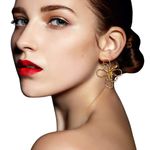 Brinco Feminino Flor Vazada dourado