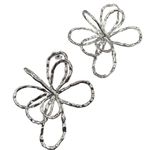Brinco Feminino Flor Vazada Prata