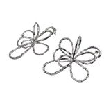 Brinco Feminino Flor Vazada Prata