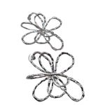 Brinco Feminino Flor Vazada Prata