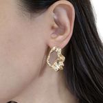  Brinco Feminino Forma Livre Dourado
