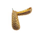 Brinco feminino Gota Martelado Dourado