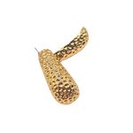 Brinco feminino Gota Martelado Dourado